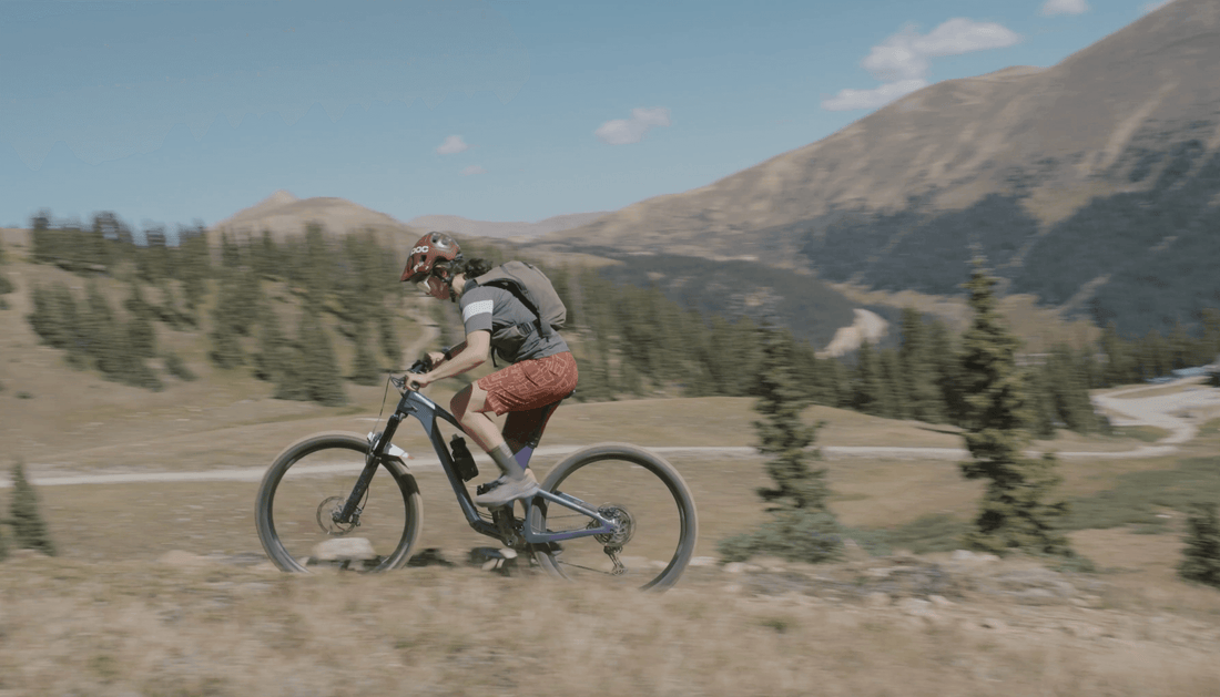 Nora founder of Neve mountain biking at arapahoe basin in Colorado
