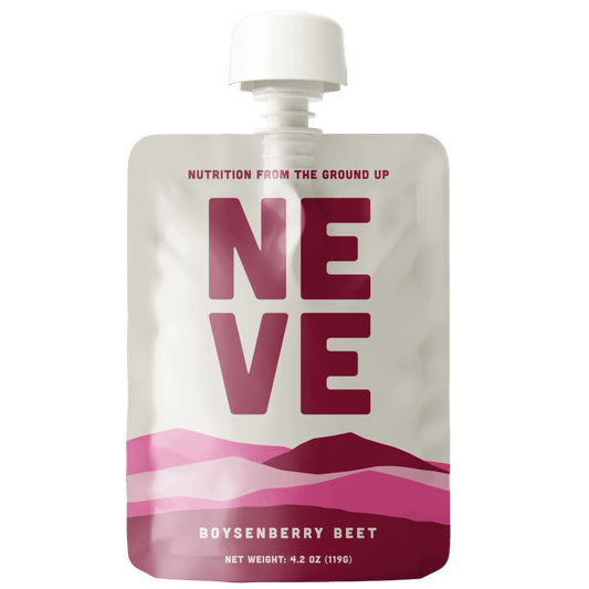 Boysenberry Beet energizing plant-based smoothie pouch package