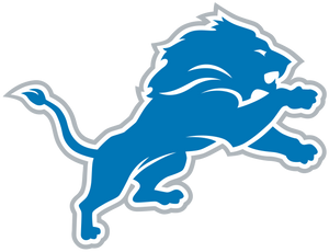 Blue lion logo on a white background