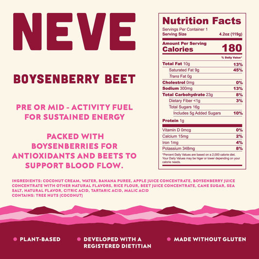 Boysenberry Beet Neve Smoothie Pouch ingredients