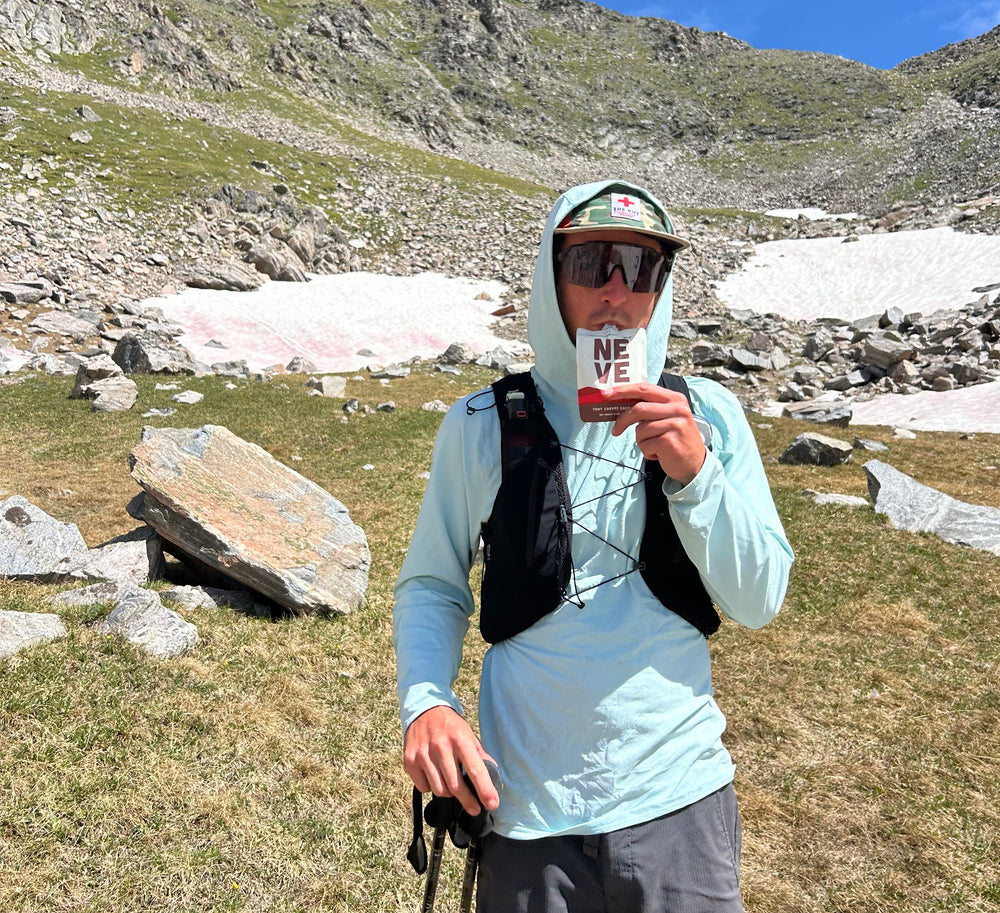 Niko eating Tart Cherry Cacao